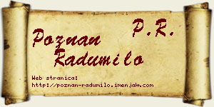 Poznan Radumilo vizit kartica